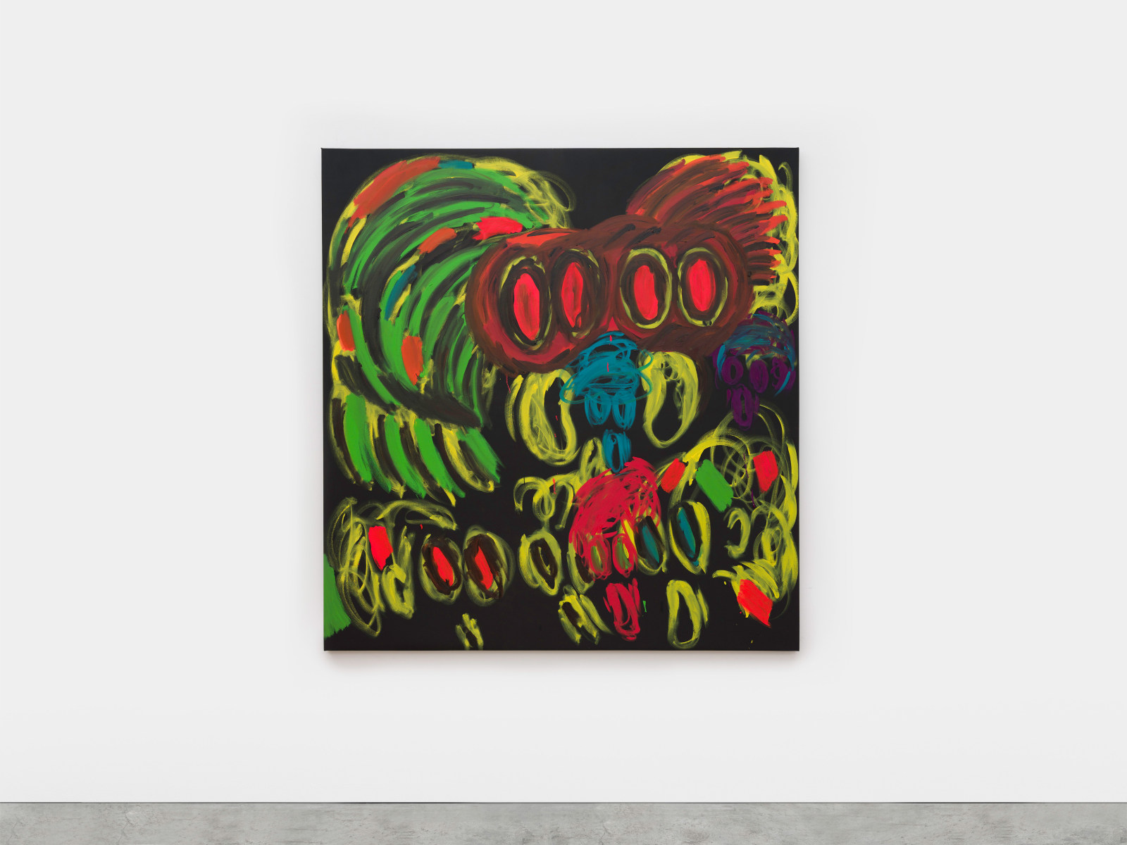 Judith Bernstein, Death Heads (Four Eyes), 2024