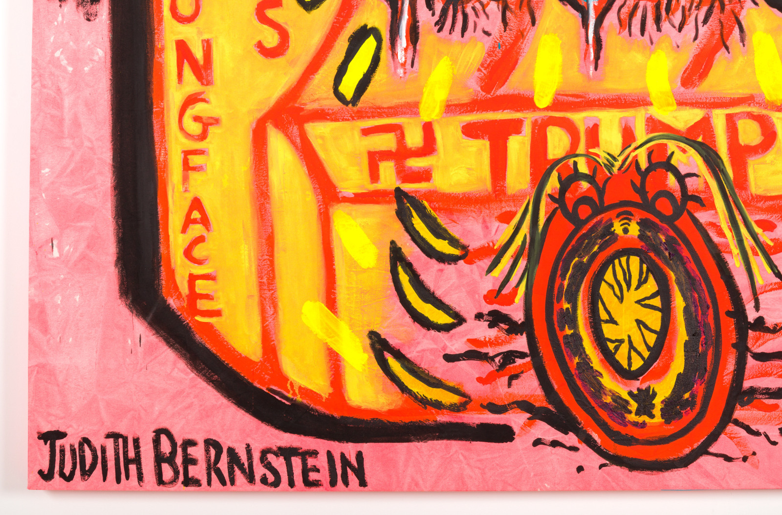 Judith Bernstein, Money Shot - Yellow, 2016