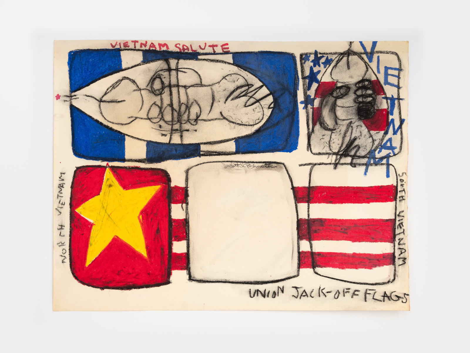 Judith Bernstein, Union Jack-Off Flag, 1967