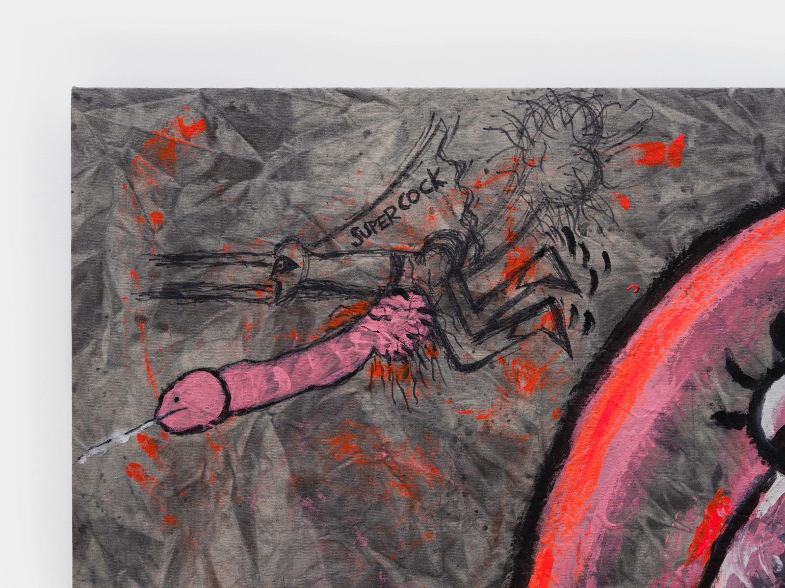 Judith Bernstein, Cockman Always Rises – Schlong Face, 2016