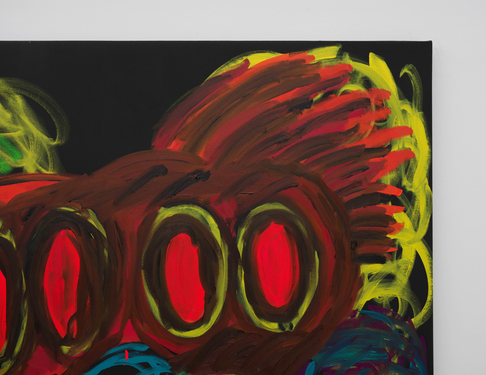 Judith Bernstein, Death Heads (Four Eyes), 2024