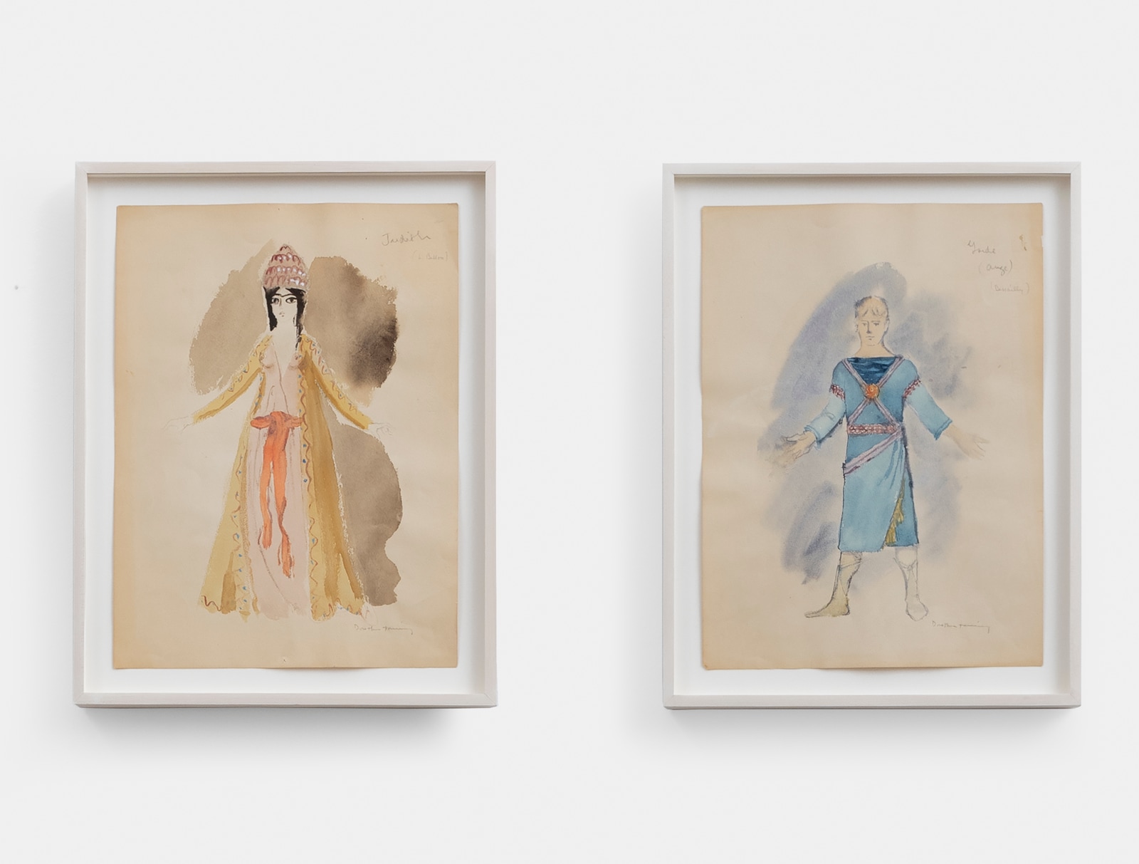 Dorothea Tanning, Costume Designs for Judith - Judith and Garde (Ange), 1961