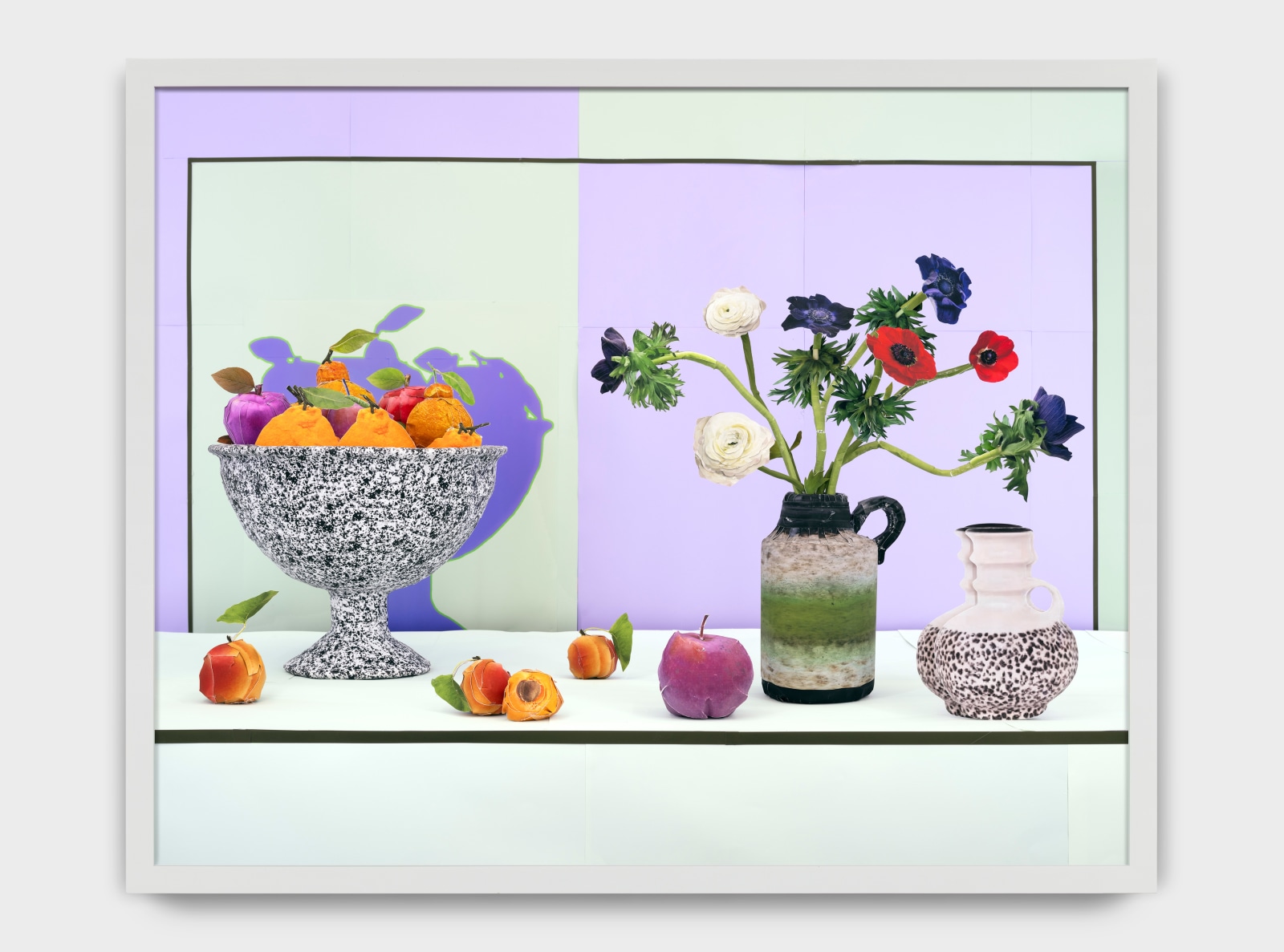 Daniel Gordon, Anemones With Oranges, Apples, and Apricots, 2023