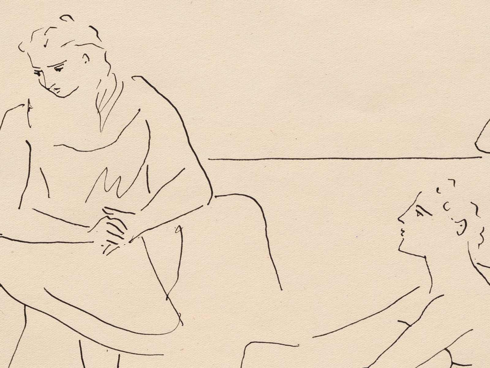 Pablo Picasso, Femme et deux hommes sur la plage, 1923