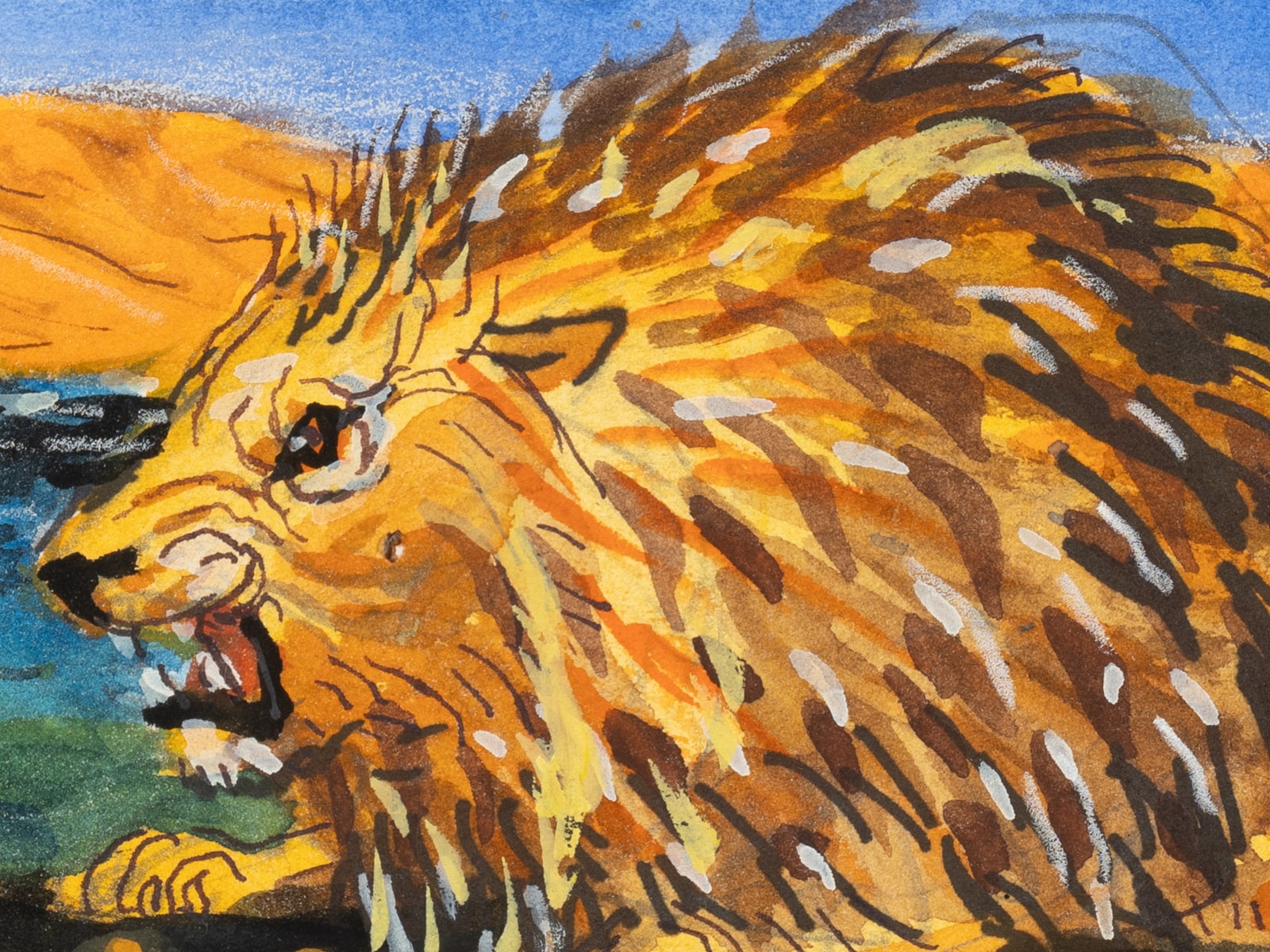 Walton Ford, Study for 'Namib', 2023