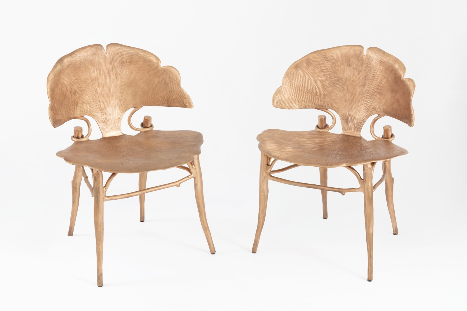 Claude Lalanne, Pair of Ginkgo fauteuil, 1996/2009