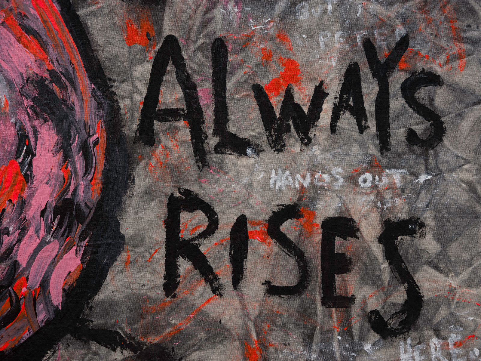 Judith Bernstein, Cockman Always Rises – Schlong Face, 2016
