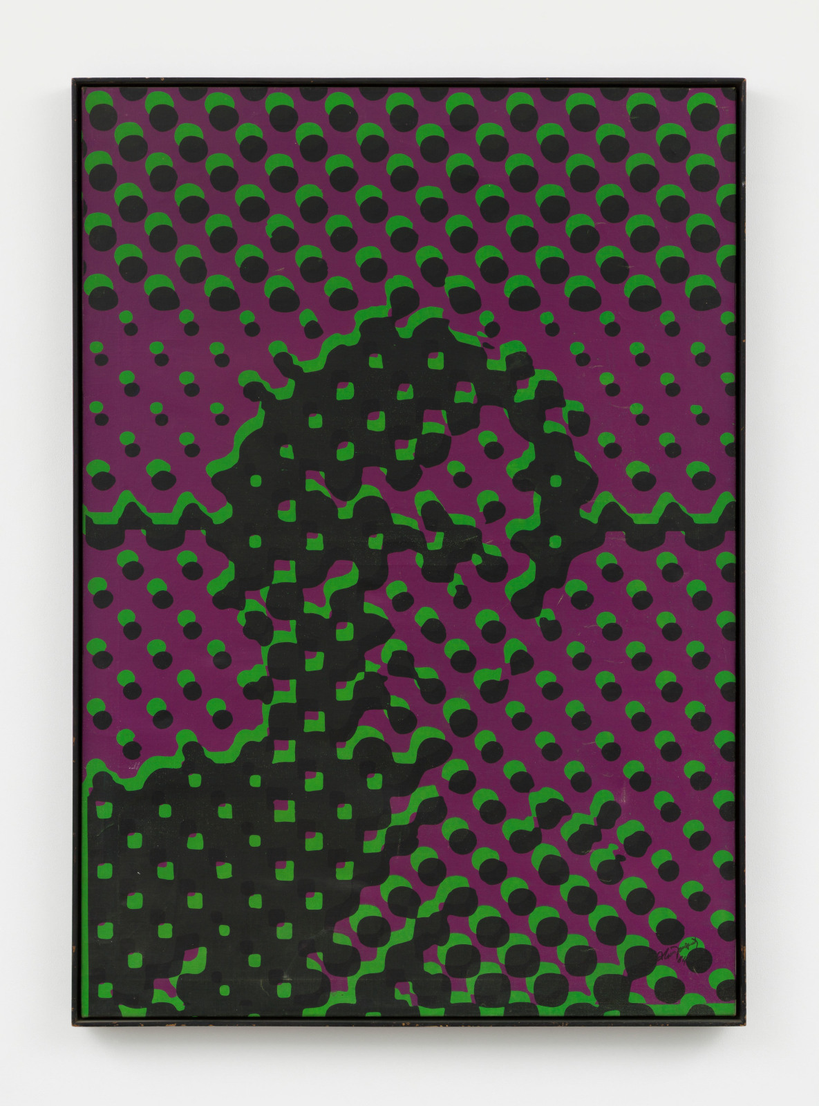 Alain Jacquet, Portrait d’Homme (mauve, vert, noir), 1964