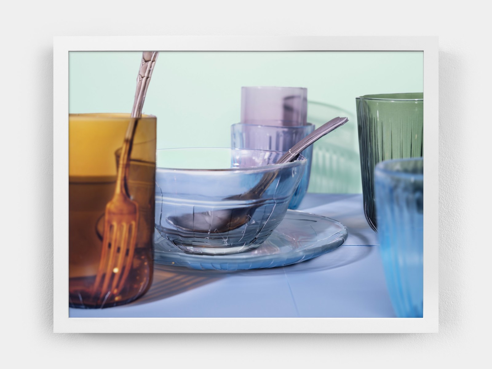 Daniel Gordon, Color Light Study (Bowl and Spoon With Orange Glass), 2025