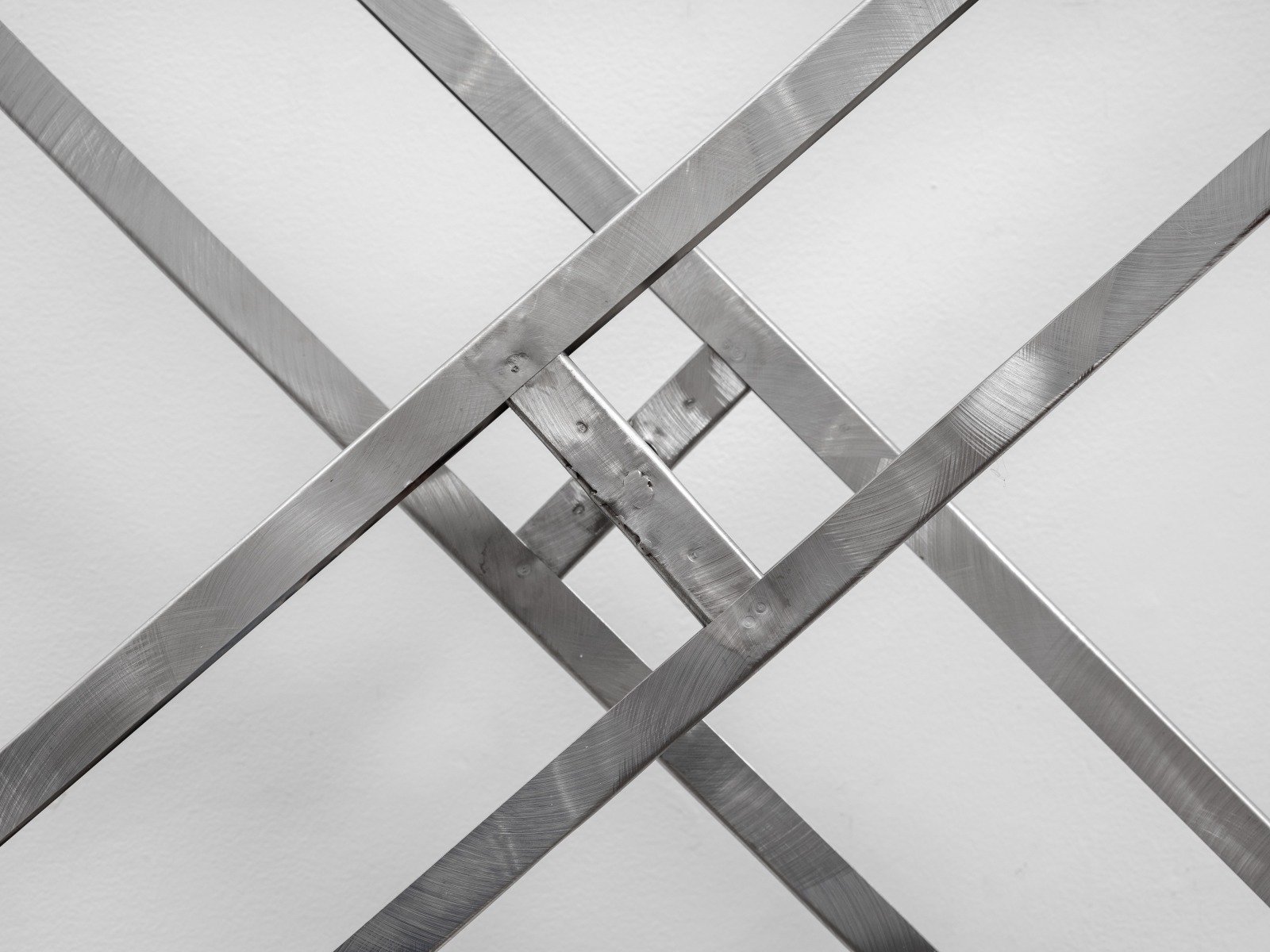 George Rickey, Two Open Rectangles Diagonal Jointed - Wall, 1985 (begun 1984)
