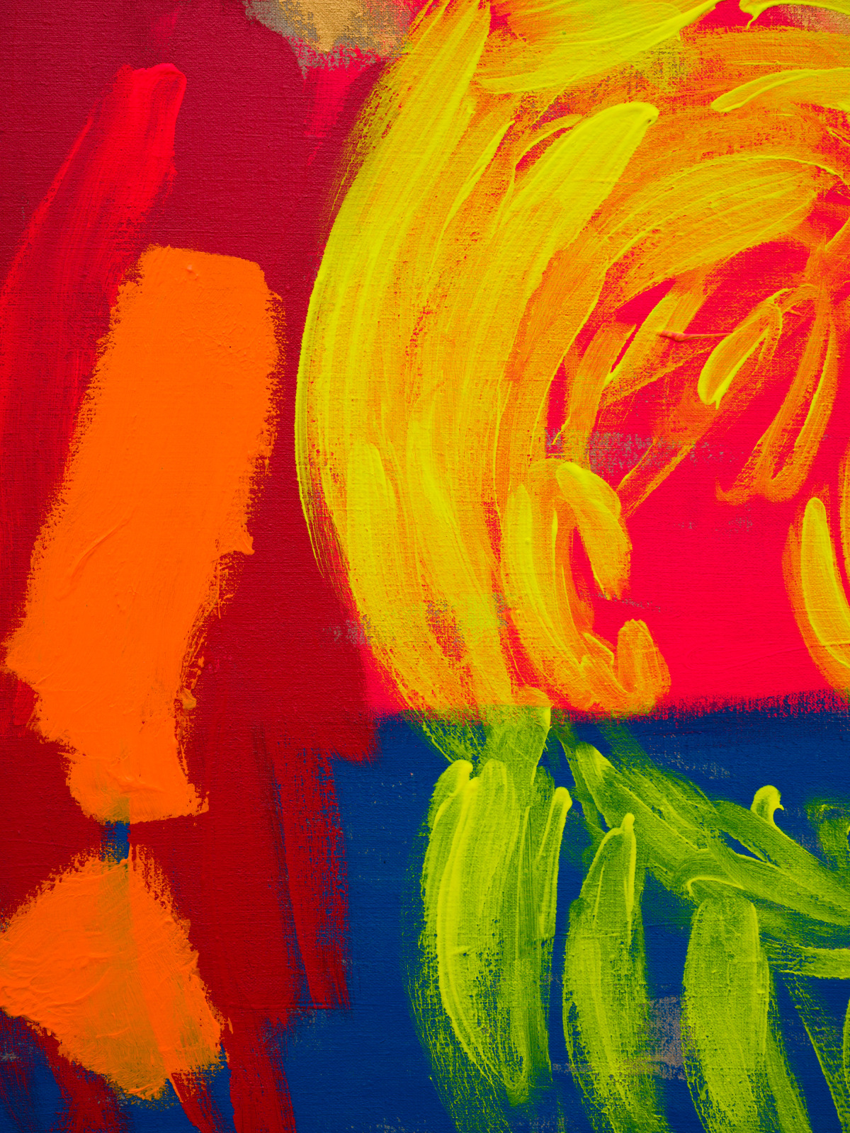 Judith Bernstein, Death Heads (Three Heads), 2024