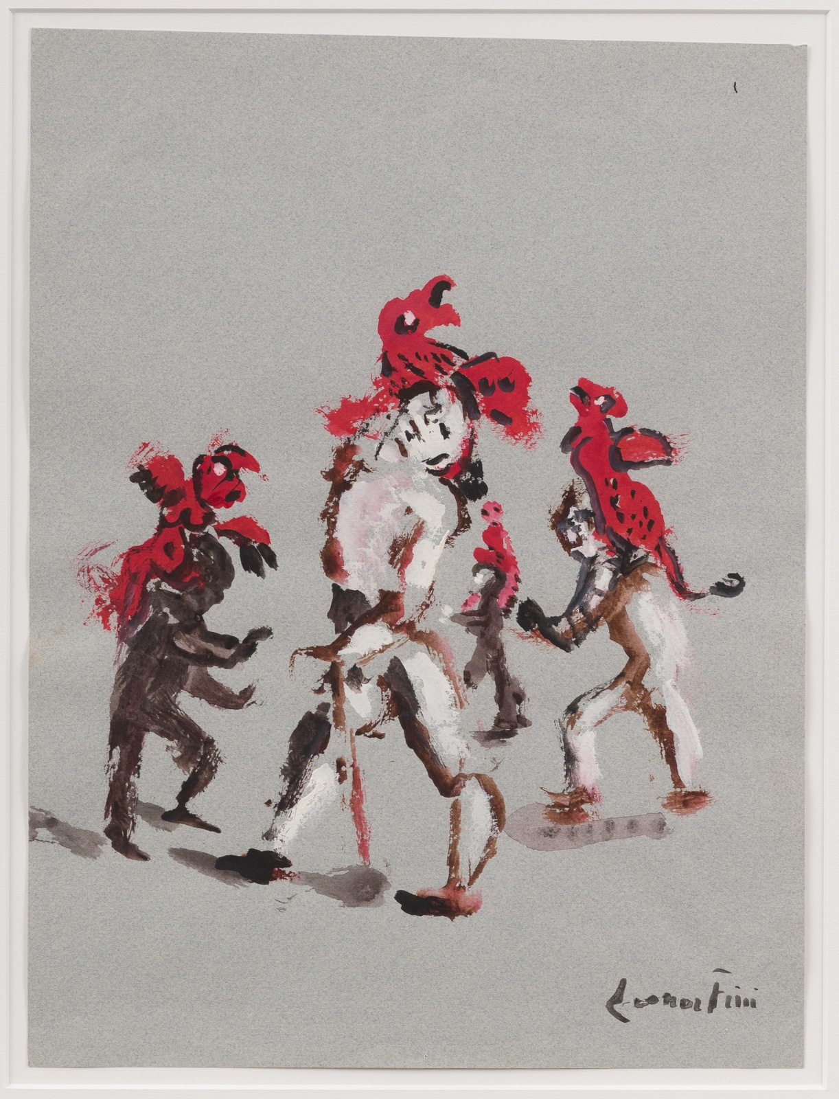 Leonor Fini, Study for the Poem by Charles Baudelaire "To Every Man His Chimera" in Le Spleen de Pari, 1984