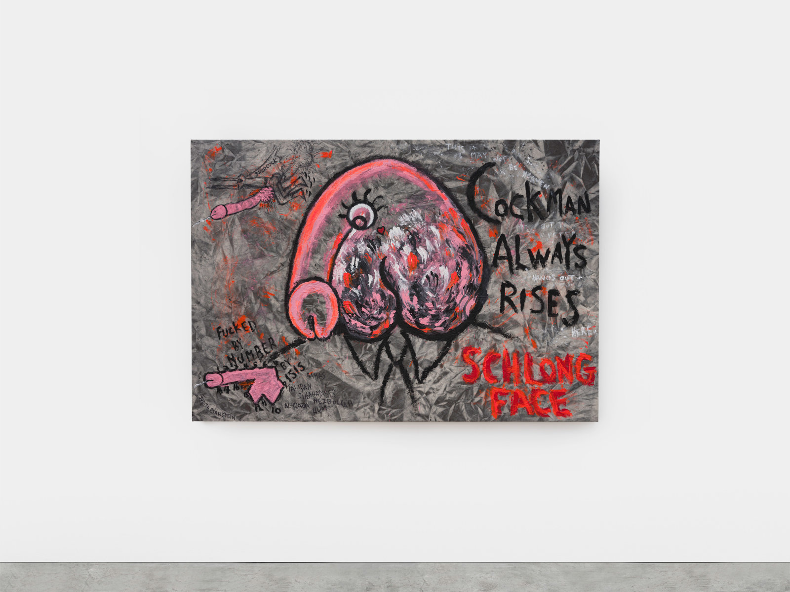 Judith Bernstein, Cockman Always Rises – Schlong Face, 2016