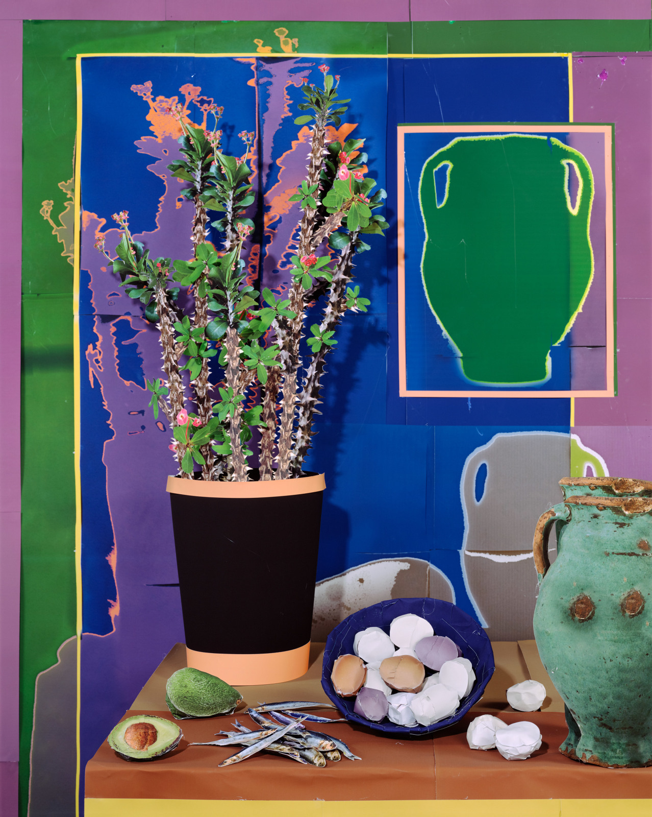 Daniel Gordon, Still Life with Eggs and Avocado, 2018