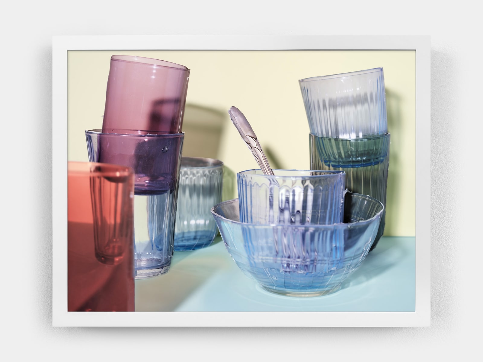 Daniel Gordon, Color Light Study (Bowl With Glasses and Fork), 2025