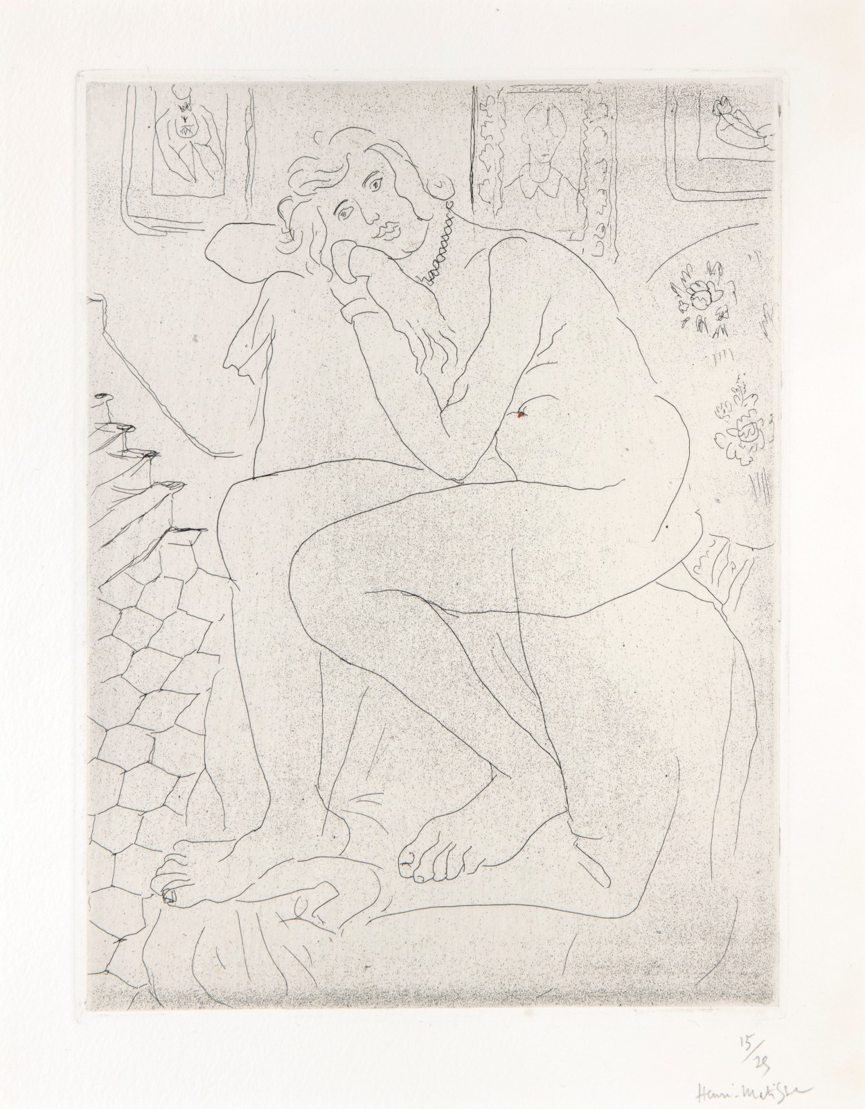 Henri Matisse, Nu assis et portrait de Mme Cézanne (Seated Nude and Portrait of Mme Cézanne), 1929
