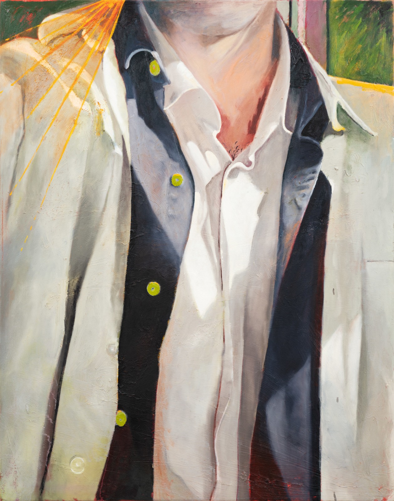 Tristan Unrau, Self Portrait in three shirts, 2019