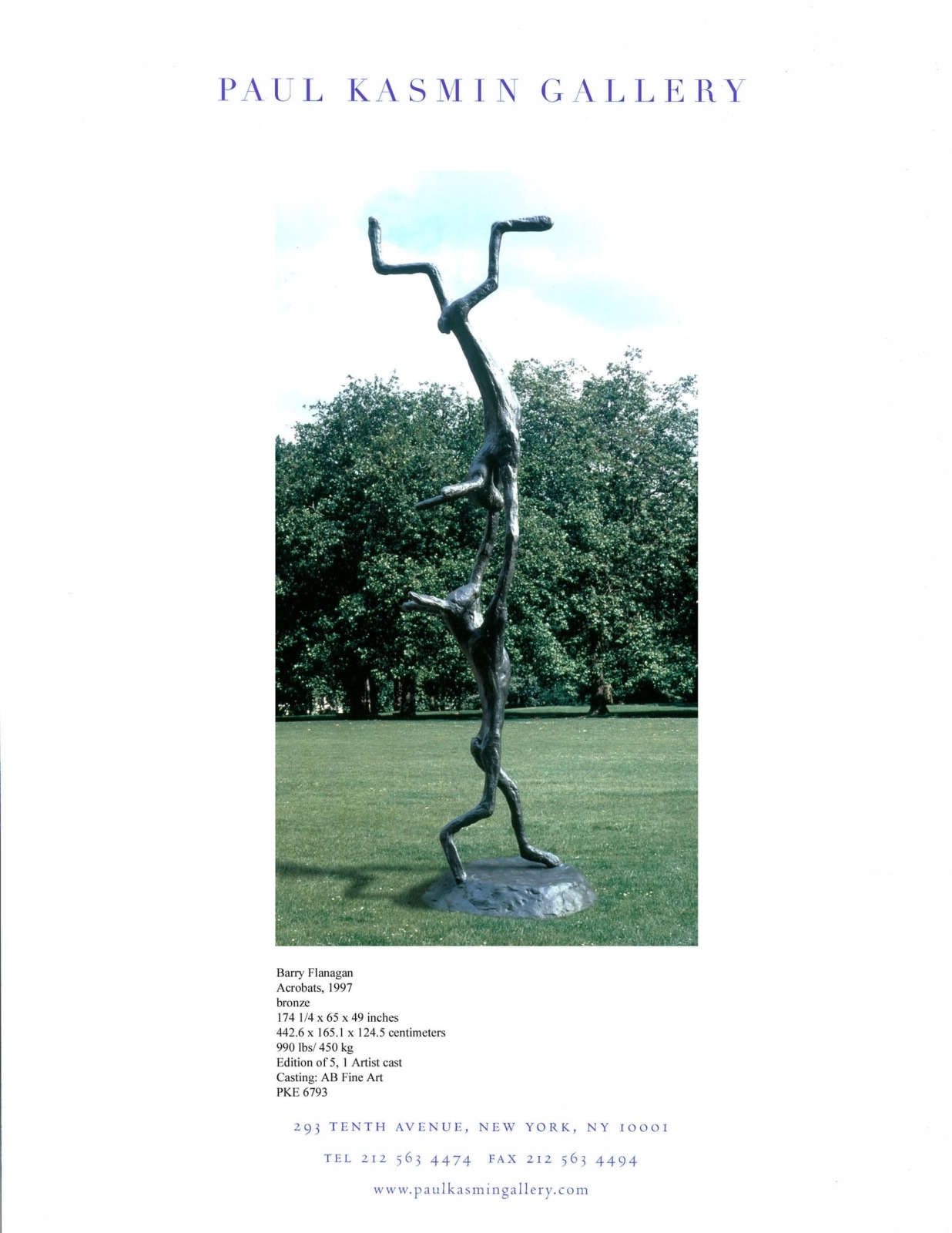 Barry Flanagan, Acrobats, 1997