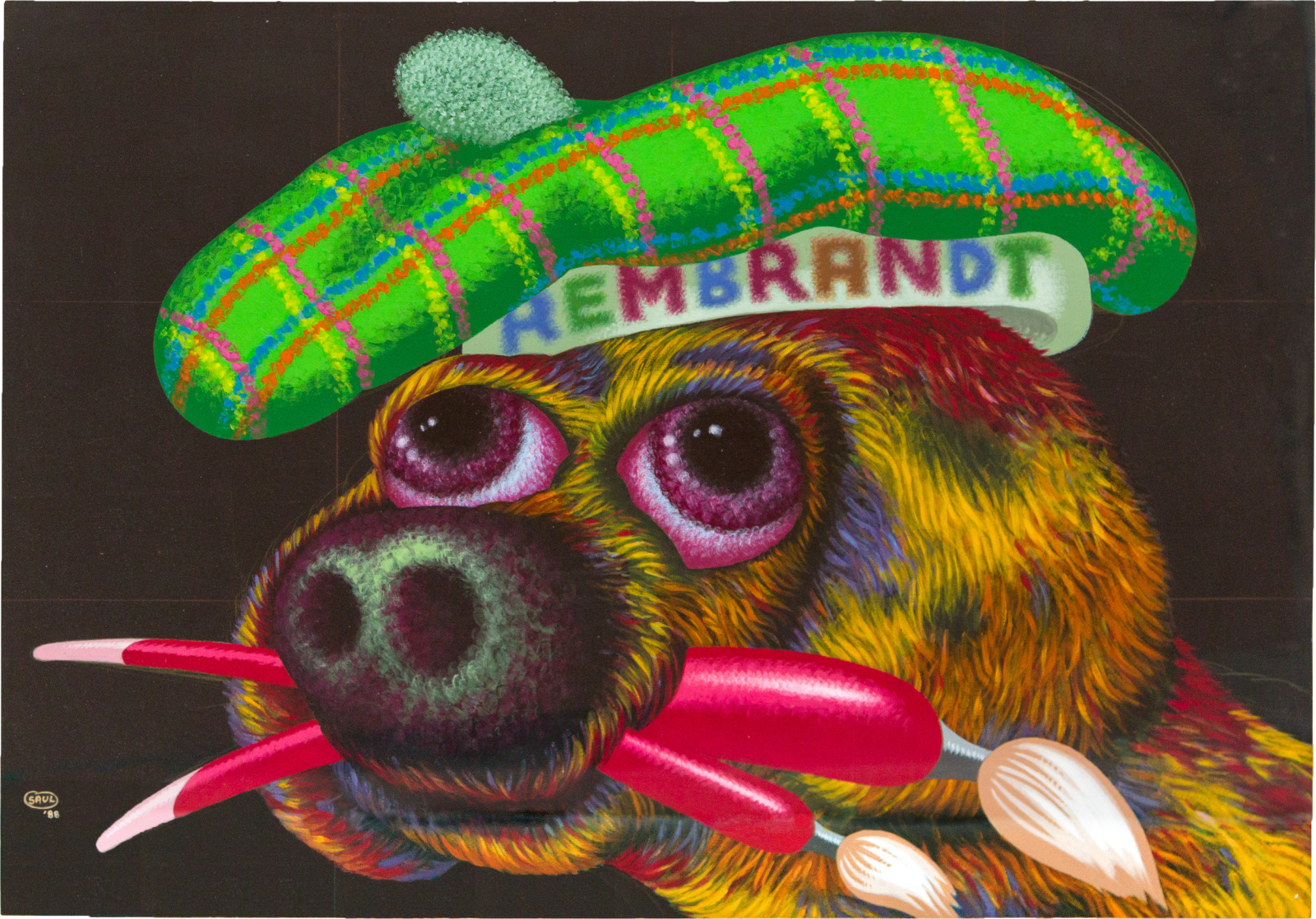Peter Saul, Rembrandt, 1988