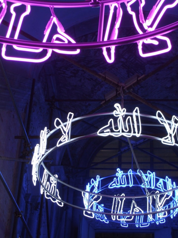 Shezad Dawood, Triple Negation Chandelier (Pink), 2008