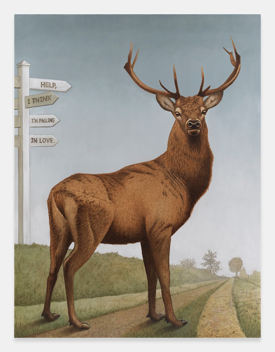 Sean Landers, I'm Falling (Red Deer), 2024