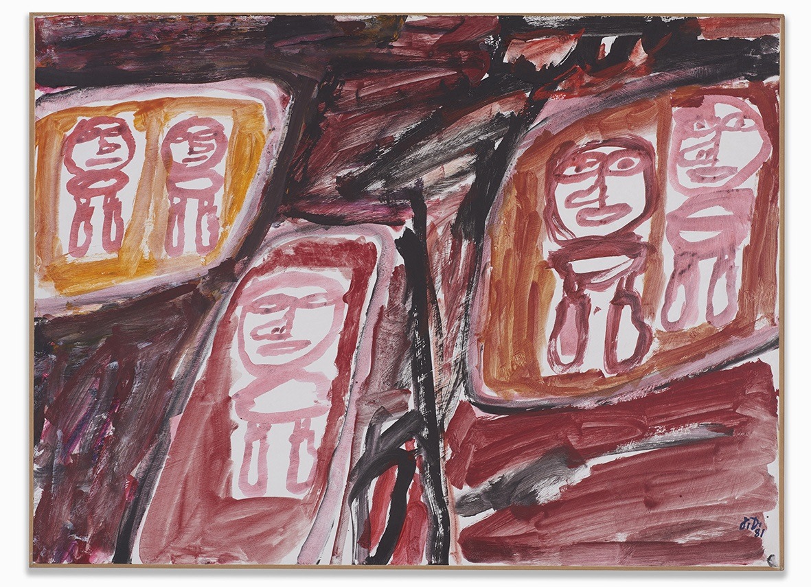 Jean Dubuffet, Site avec 5 personnages (E 175) 13 juin 1981, 1981