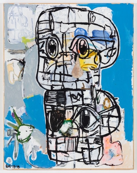 Eddie Martinez, Big Blue Blockhead, 2018 - 2019