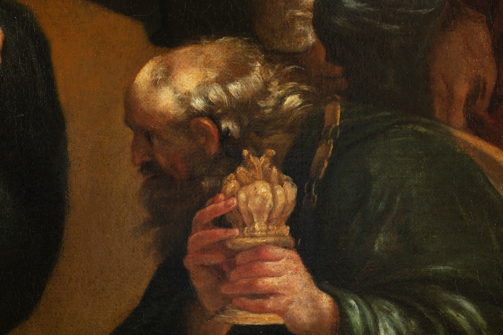 Detail of a painting with one of the Three Wise Men