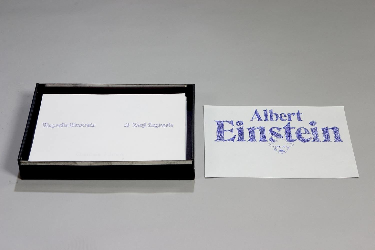 abstract arwork with Albert Einstein inscription