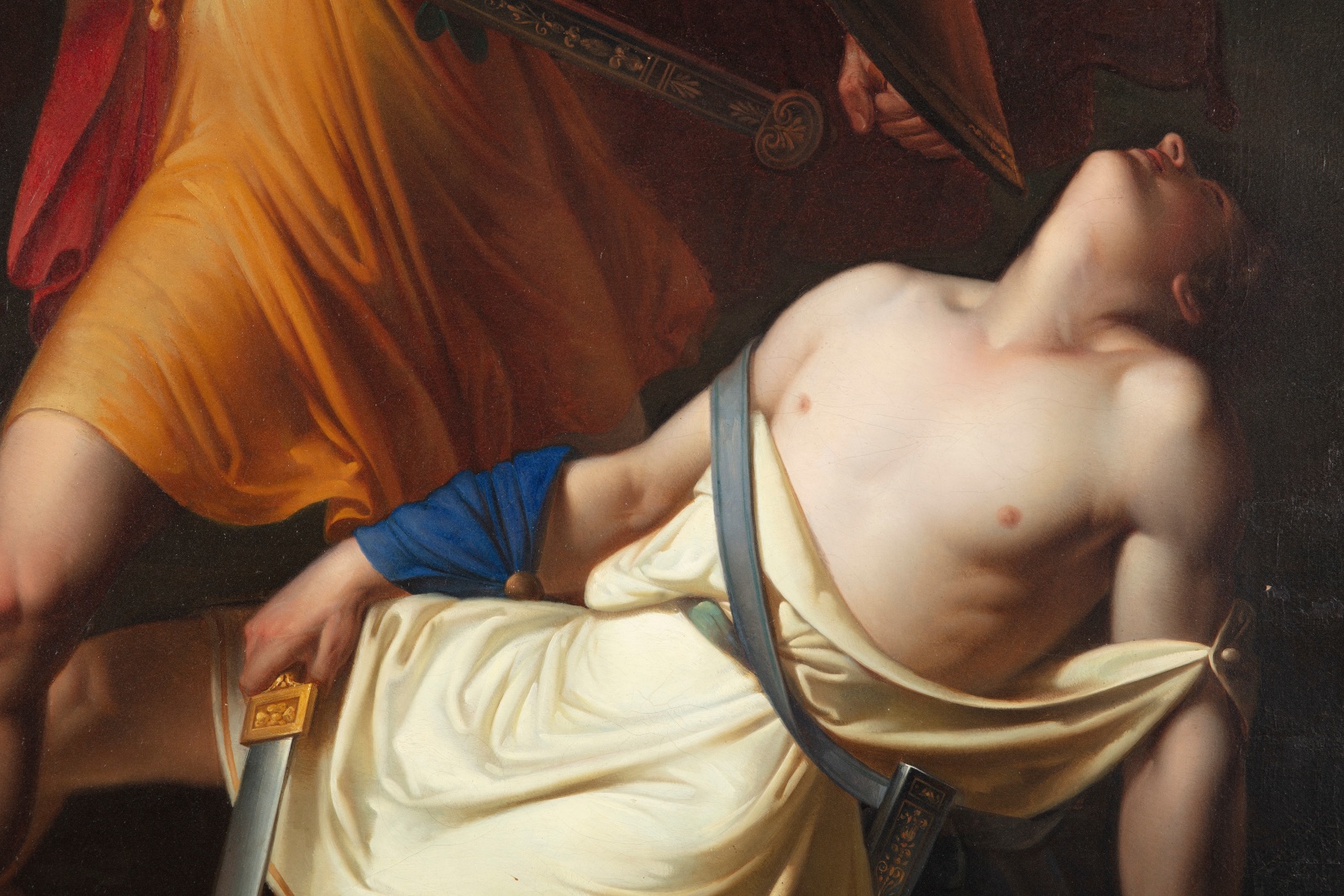 painting depicting the Horatii and Curiatii, legendary figures from ancient Rome