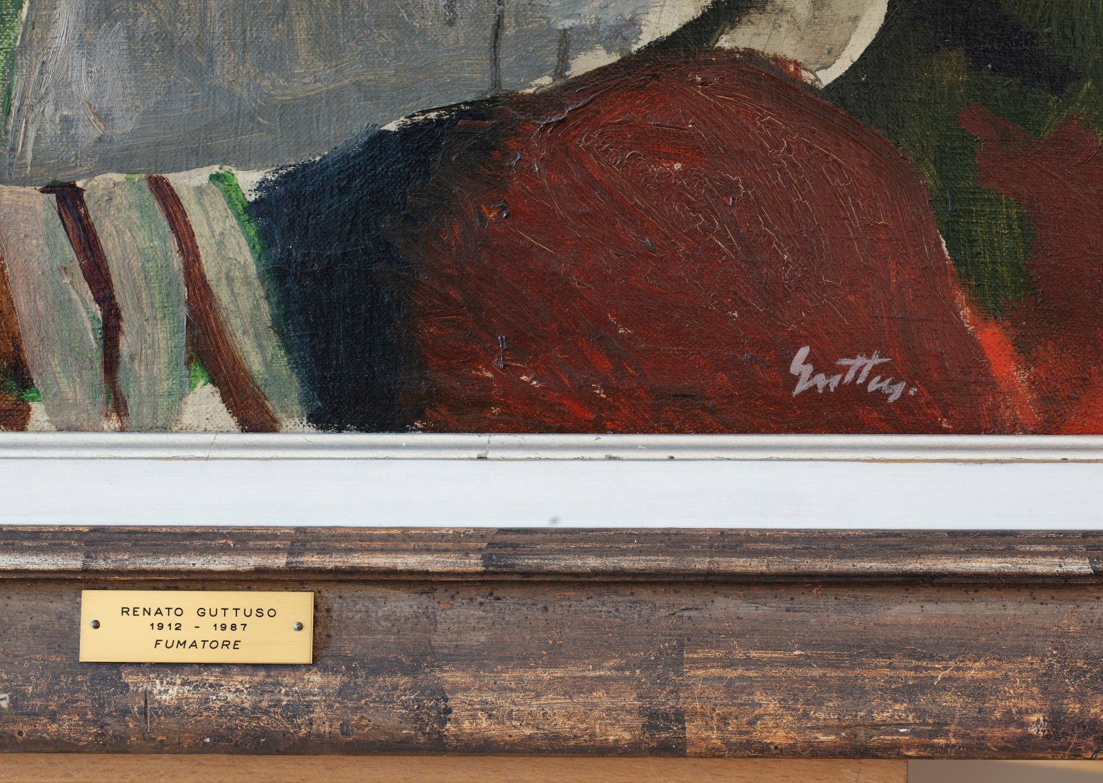 Detail of the artist's signature.