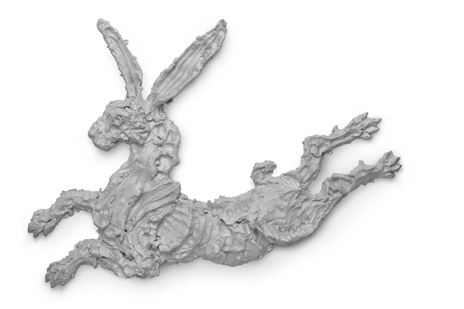 Detail of a bas-relief composed of three pieces depicting a hare.