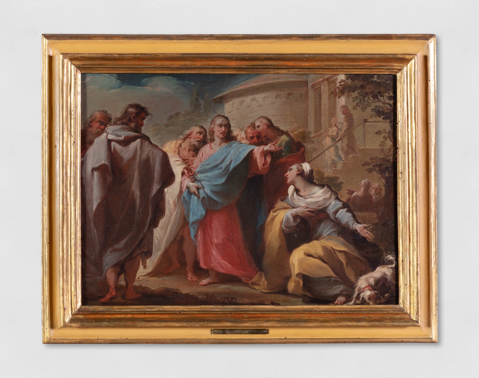 Detail of painting representing the gospel passage in which Christ heals the daughter of the Canaanite womanDetail of painting representing the gospel passage in which Christ heals the daughter of the Canaanite woman