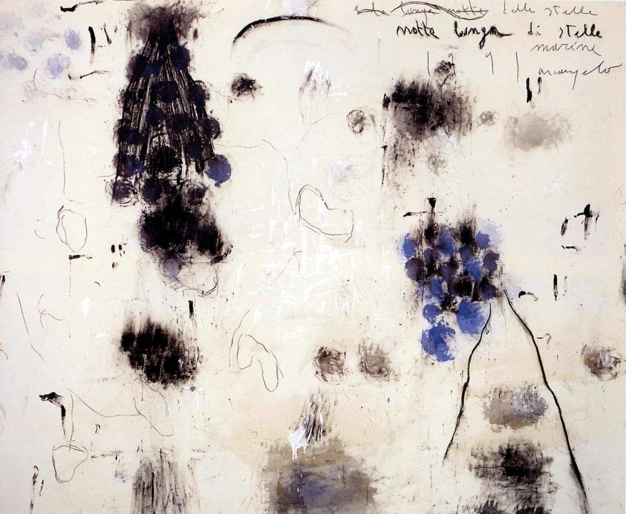 Abstract canvas depicting starfish