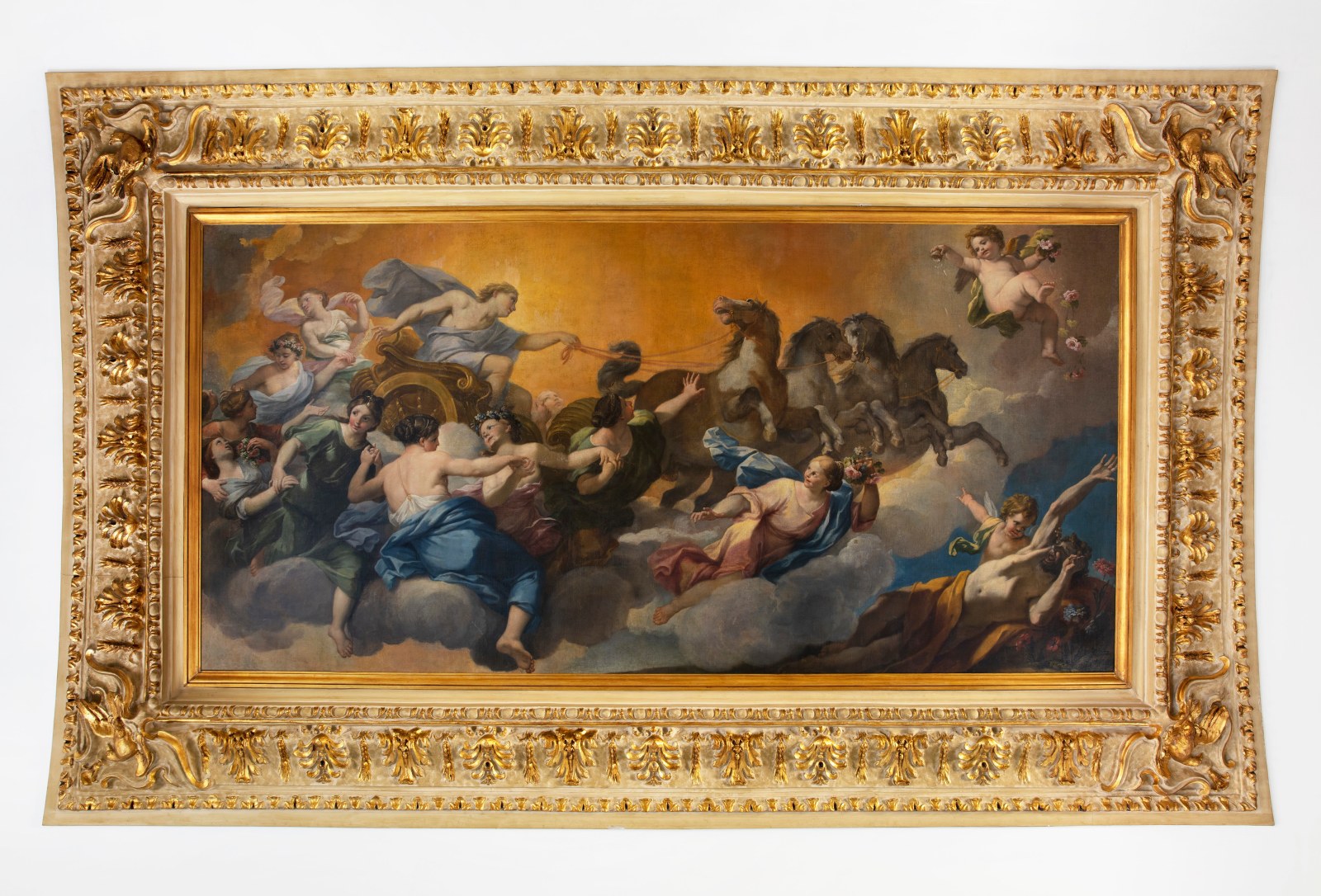 Painting depting Apollo driving the sun chariot