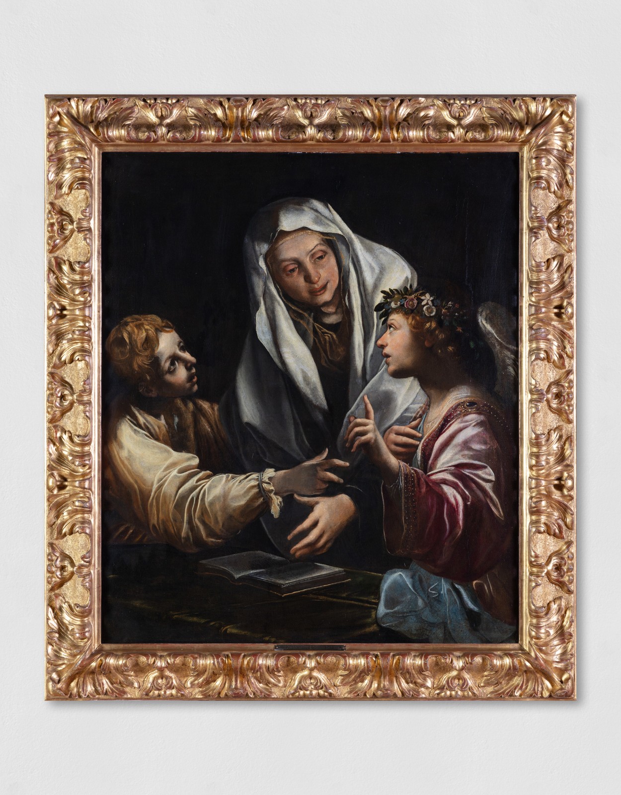Painting of the Apparition of the Evangelist Son and an Angel to St. Frances of Rome
