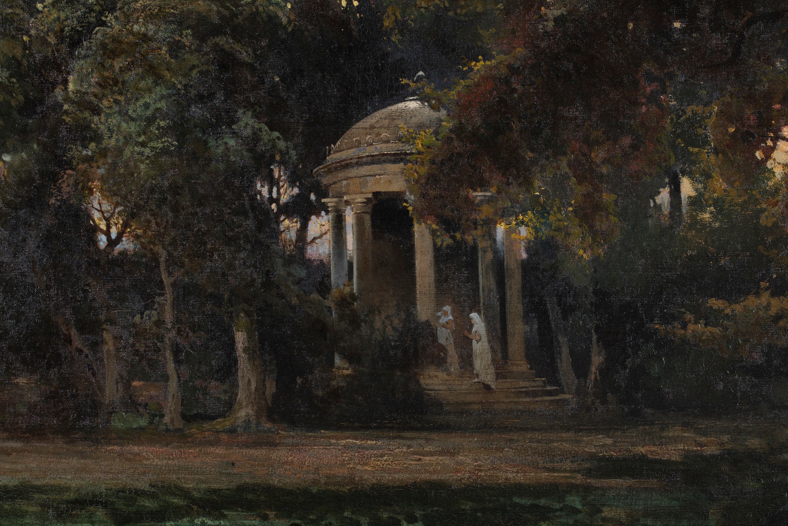Painting of Villa Borghese in Rome