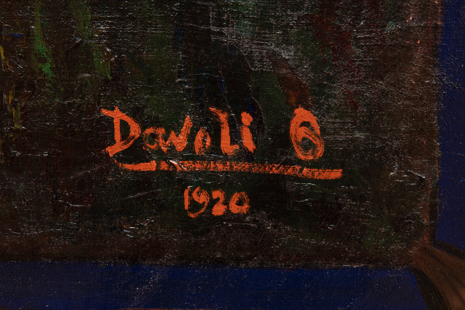 detail of the artist signature