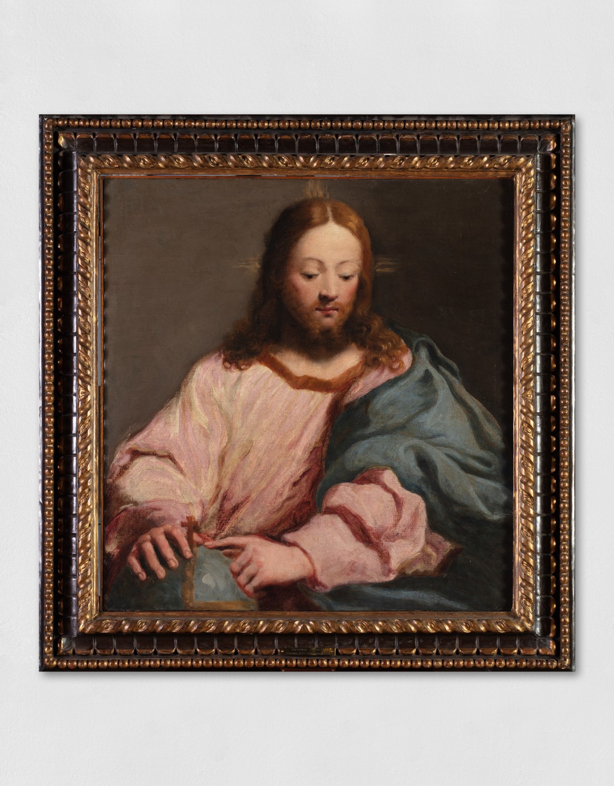An oil painting of Jesus Christ. The title of the work