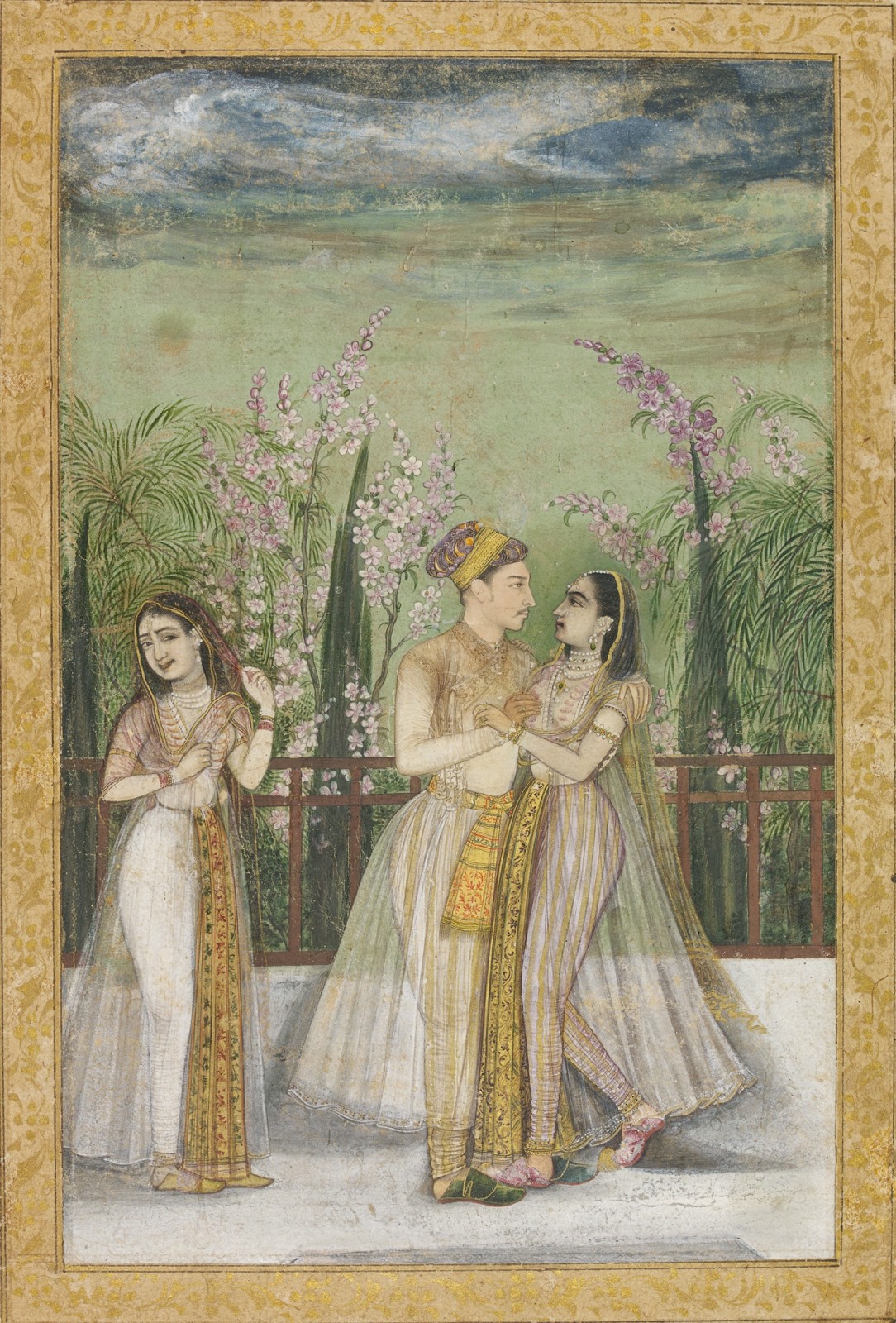 A Prince and his Mistress in an Embrace, Mughal India, c. 1640
