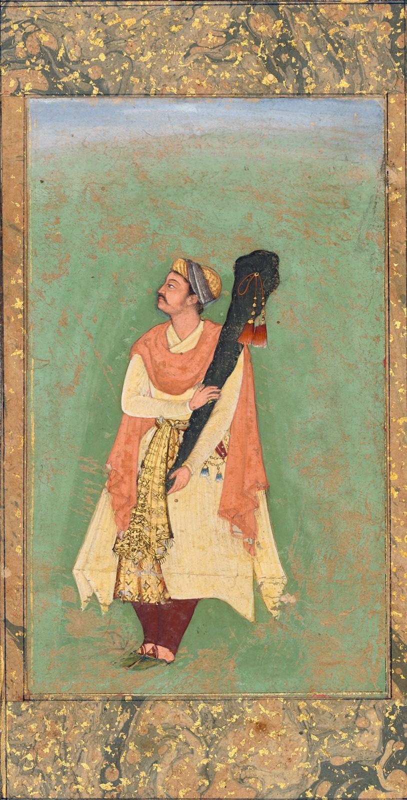 A swordbearer, Mughal, c. 1590