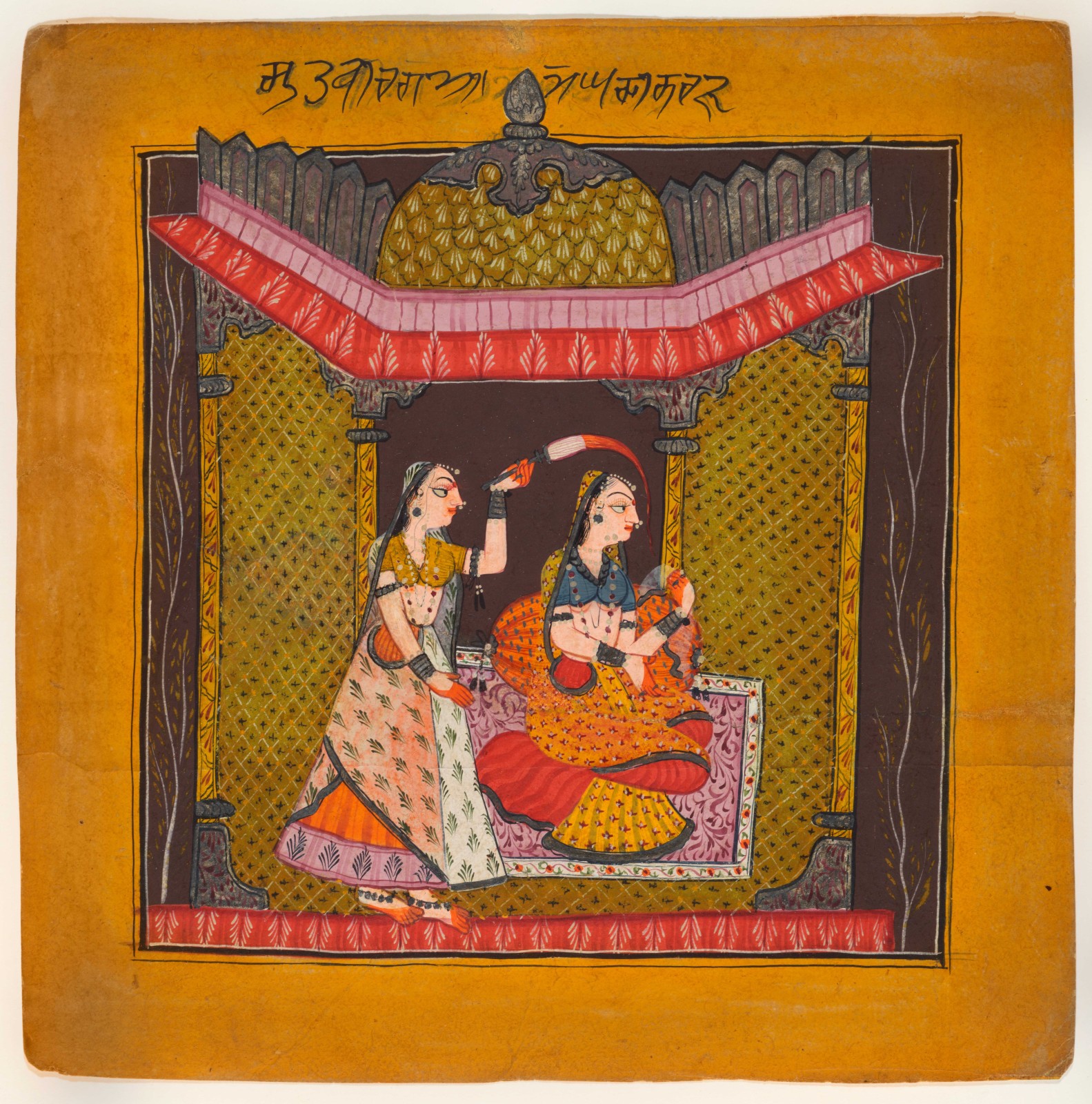 Suhavi ragini of Megha; Folio from a Ragamala, Kulu or Bahu (Jammu), c. 1700–10