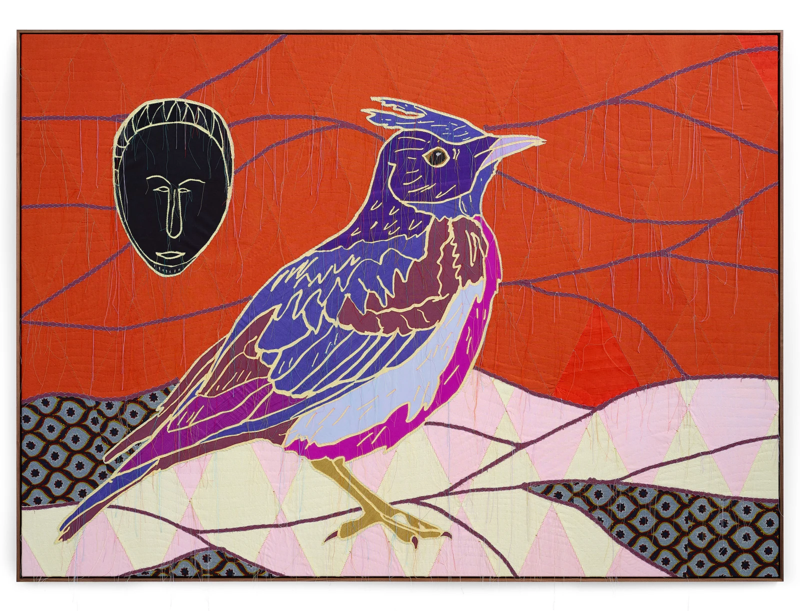 Yinka Shonibare African Bird Magic (Crested Lark) I, 2023