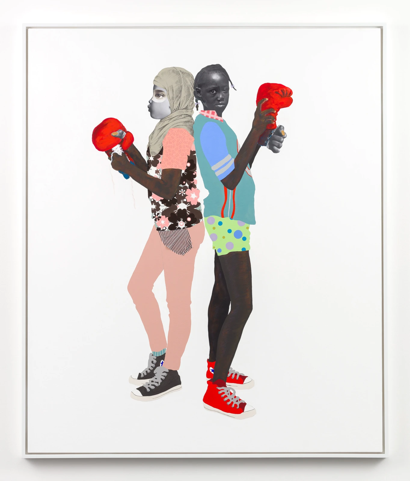 <div class="artist">Deborah Roberts, 'Red, white and blue', 2018, Collection of SFMOMA, San Francisco, CA.</div>