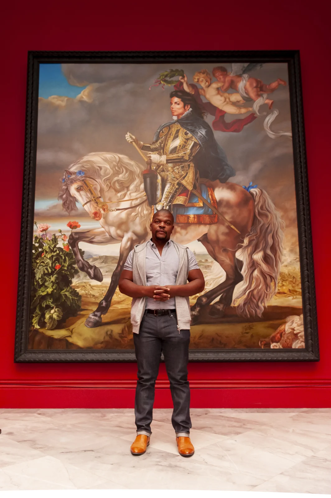 <p>Installation view: 'Michael Jackson: On The Wall', National Portrait Gallery, London (2018)</p>