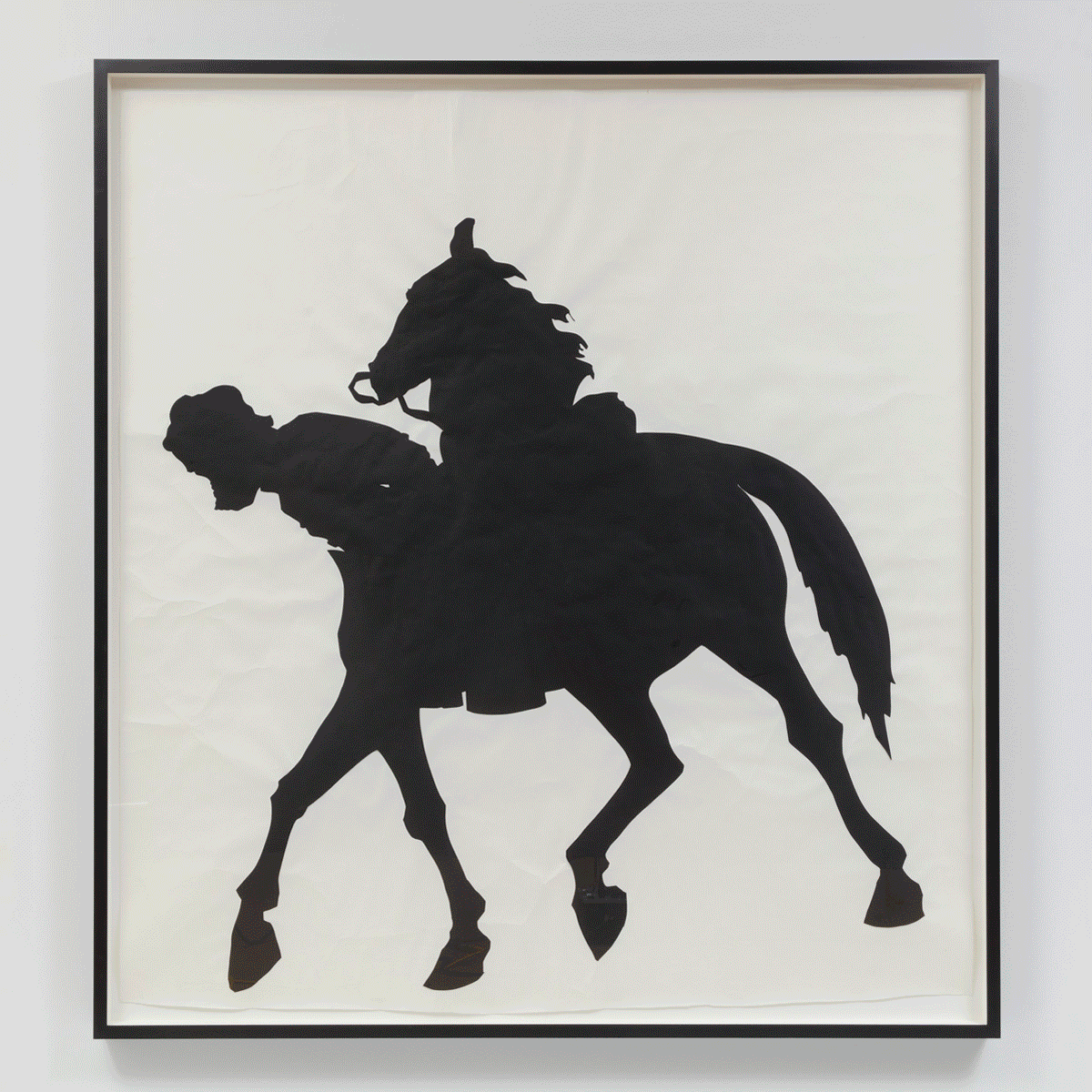 Kara Walker, Stonewall Monument Study, 2022; cut paper on paper; framed: 90 x 83 1/8 inches (228.6 x 211.1 cm) / Jeffrey Gibson, one foot in glory, 2025; acrylic on watercolor paper, screenprinting on watercolor paper, inkjet print on gauze fabric, glass beads, dentalium, vintage pinback buttons, nylon thread, acrylic felt; framed: 68 3/4 x 51 inches (174.6 x 129.5 cm) / Keltie Ferris, Center Storm, 2025; signed on verso; oil and acrylic on canvas; 77 x 96 inches (195.6 x 243.8 cm) / Teresa Lanceta, La Alameda 1, 2025; wool and cotton; 49 1/2 x 93 1/2 inches (125.7 x 237.5 cm) / Heidi Lau, Rose Celadon Landscape, 2025; glazed ceramic; 26 3/4 x 12 x 11 3/8 inches (67.9 x 30.5 x 28.9 cm) overall / Erin Shirreff, Table Muse, 2025; dye sublimation prints on aluminum, latex paint; framed: 49 1/8 x 41 1/8 x 5 3/4 inches (124.8 x 104.5 x 14.6 cm) / Yashua Klos, Resting Where The City Can