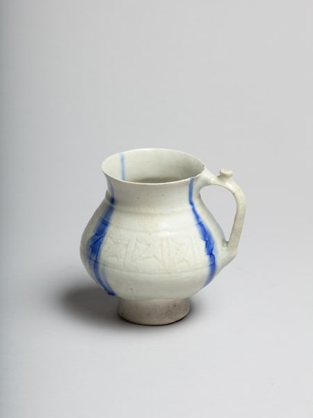 <span class="title"><em>A jug with dashes of cobalt pigment and incised decoration, Iran, probably Kashan</em>, c. 1200-1220</span>