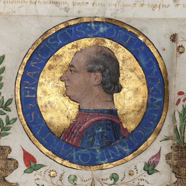 <span class="artist"><strong>The Hippolyta Master (fl. 1459-75)</strong></span>, <span class="title"><em>Ducal Privilege, in Latin</em>, 29 September 1462</span>