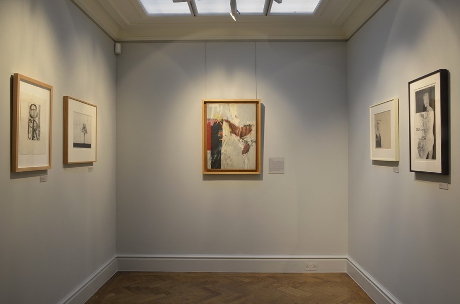 Middle Gallery (left to right) : Queen (1961), Study for Seven Stone Weakling (1962), Untitled (Big Tyger) 1960, In Memoriam Cecchino Bracci (1962), Self Portrait (1962)