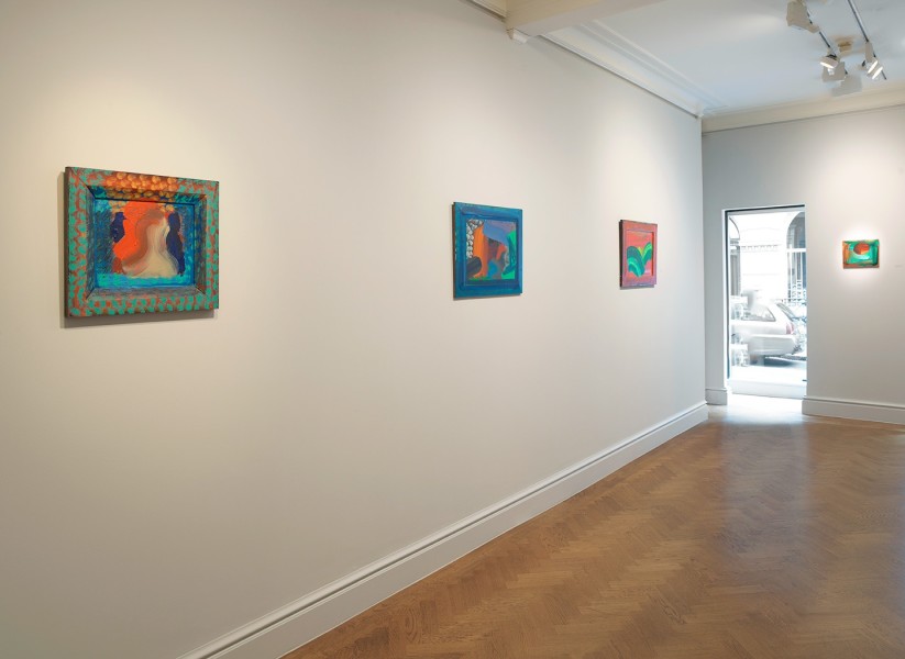 Front Gallery (clockwise) : The Spectator (1984-87), After Visiting David Hockney (1991-92), Leaves (1987-88) and Venice Sunset (1989)